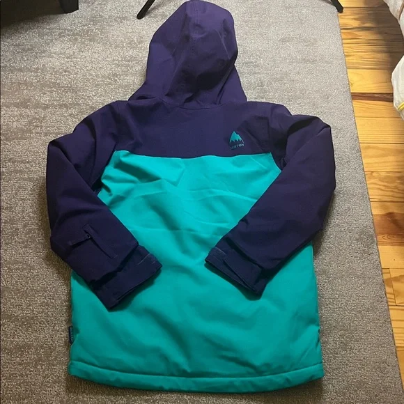 Burton Kid’s Silvertail Jacket Dynasty Green/Parachute Purple Size 10/M - Picture 2 of 11